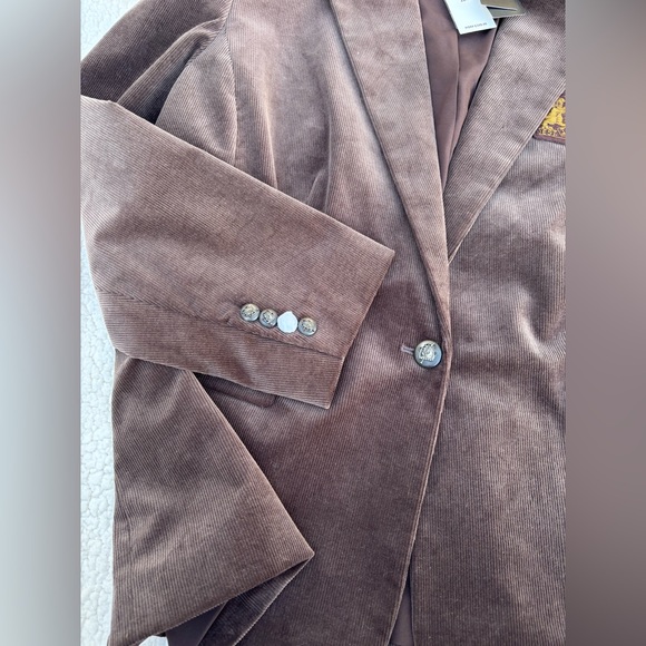 NWT Lauren Ralph Lauren Plus Size Bullion-Patch Corduroy Blazer - Picture 8 of 10
